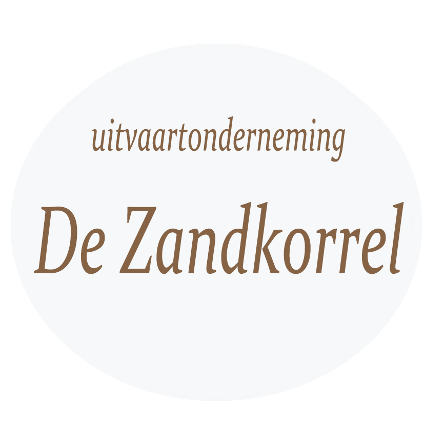 Logo De Zandkorrel transparant met witte cirkel